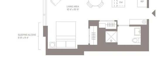 NO FEE! Luxury Studio with W/D in Unit