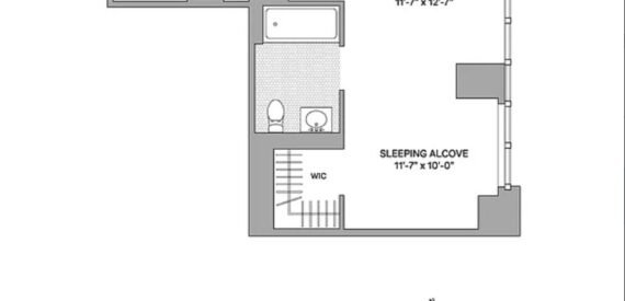 NO FEE &amp; 1 MONTH FREE! Alcove studio for rent Prospect Park