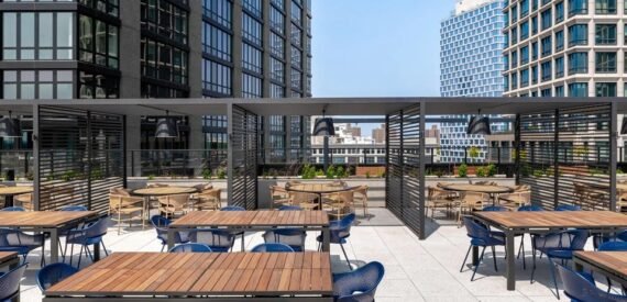 NO FEE! Large Alcove Studio with W/D in unit in Luxury Building!