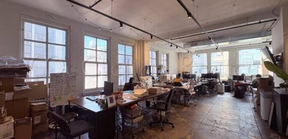 3 Exposures/Windows Creative Loft Office Space Full Kitchen Photograph (Chelsea)
