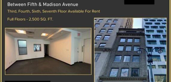 Near Fifth Ave and Madison Ave, Retail space available on 2nd, 6th &amp; 7th Floor (Midtown East)