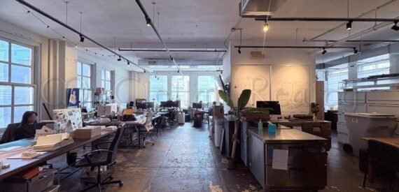3 Exposures/Windows Creative Loft Office Space Full Kitchen Photograph (Chelsea)