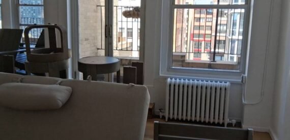 Office*bright*front view*with utlities*terrace*1-5 yr leases*West 37th (Midtown West)