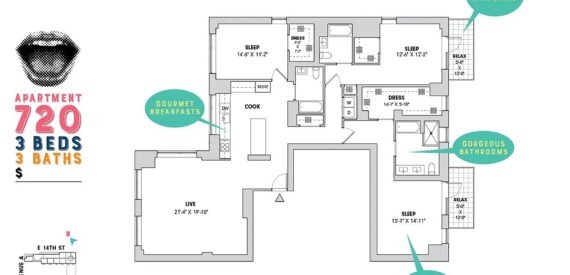NO FEE! Unique 3BR/ 3Bath with W/D in the Unit &amp; HUGE Windows!