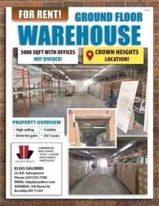 5,000 Sqft Ground Floor Space for Rent – Crown Heights