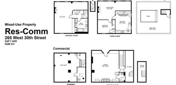 Chelsea Mixed-Use Duplex w/ Private Roof Deck, Retail Space &amp; Air Rights