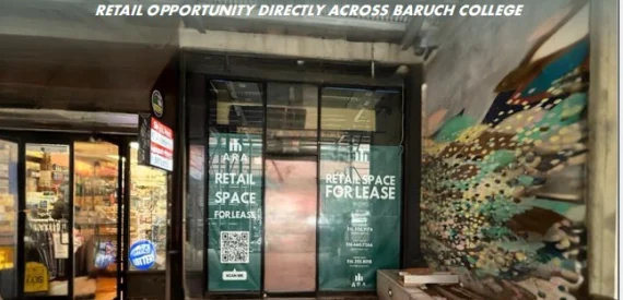 Prime Retail Space Opposite Baruch College – High Foot Traffic, No RE Taxes!