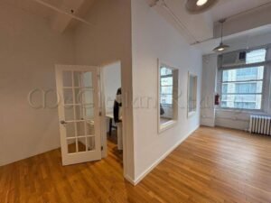 Modern Midtown Office: High Ceilings, Private Room, Roof Deck, 24/7 Access