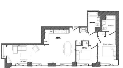 Amazing 2 bed on West 117th Street in South Harlem