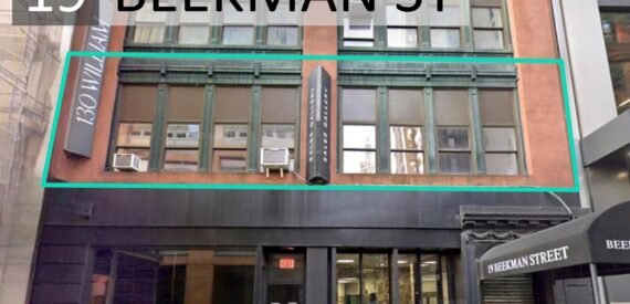 19 Beekman Street Second Floor Retail Space Available (Short-Term Leases Only)