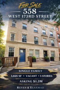 5-Story Single Family with Versatile Layout in Washington Heights for Sale