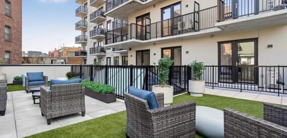 Modern 2BR + Private Balcony &amp; Full Amenities in Flatbush, No Fee, Pets OK!