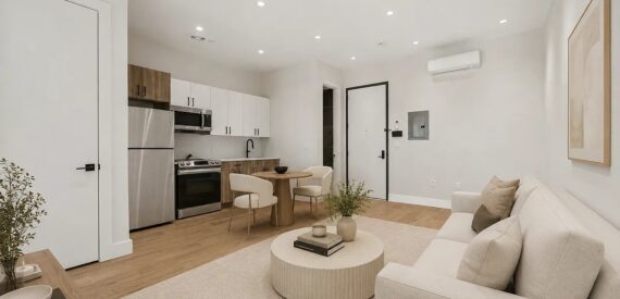NO FEE! Spacious 2BR w/ In-Unit Laundry &amp; Private Balcony at 1120 Rogers Ave, Brooklyn