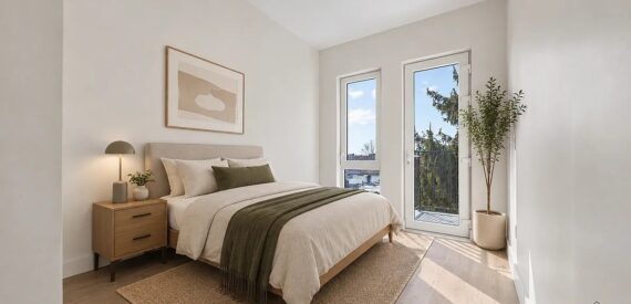 NO FEE! Spacious 2BR w/ In-Unit Laundry &amp; Private Balcony at 1120 Rogers Ave, Brooklyn