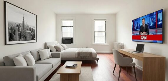 Modern Sunlit Studio in the Heart of Lower East Side – No Broker Fee!