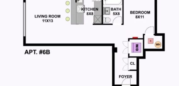 Sixth-Floor Two-Room Studio at The Parc Standard — South Harlem