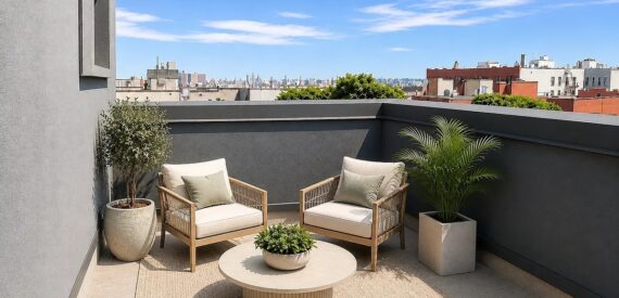 NO FEE! Spacious 3BR/2BA w/ Private Terrace, Roof Access &amp; Central A/C in Crown Heights